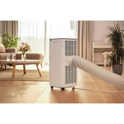 Sencor - Chytrá mobilní klimatizace 3v1 včetně kompletního příslušenství 815W/230V 8000 BTU Wi-Fi bílá + dálkové ovládání