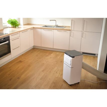 Sencor - Chytrá mobilní klimatizace 3v1 včetně kompletního příslušenství 815W/230V 8000 BTU Wi-Fi bílá + dálkové ovládání