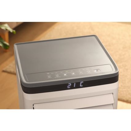 Sencor - Chytrá mobilní klimatizace 3v1 včetně kompletního příslušenství 815W/230V 8000 BTU Wi-Fi bílá + dálkové ovládání