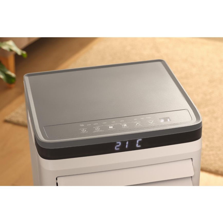 Sencor - Chytrá mobilní klimatizace 3v1 včetně kompletního příslušenství 815W/230V 8000 BTU Wi-Fi bílá + dálkové ovládání