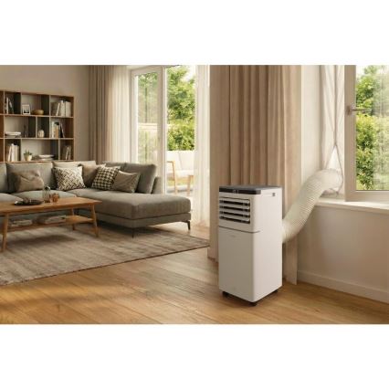 Sencor - Chytrá mobilní klimatizace 3v1 včetně kompletního příslušenství 815W/230V 8000 BTU Wi-Fi bílá + dálkové ovládání