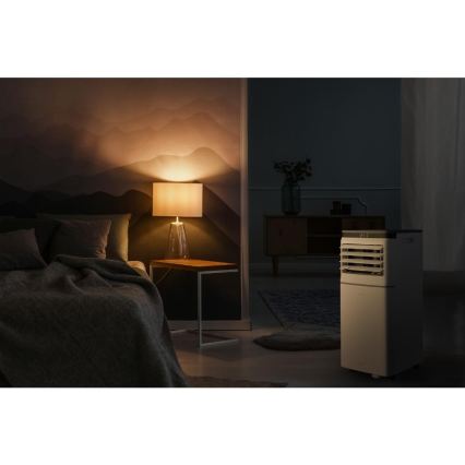 Sencor - Chytrá mobilní klimatizace 3v1 včetně kompletního příslušenství 815W/230V 8000 BTU Wi-Fi bílá + dálkové ovládání