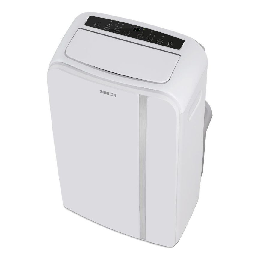 Sencor - Chytrá mobilní klimatizace 3v1 včetně kompletního příslušenství 1450W/230V 12000 BTU Wi-Fi bílá + dálkové ovládání