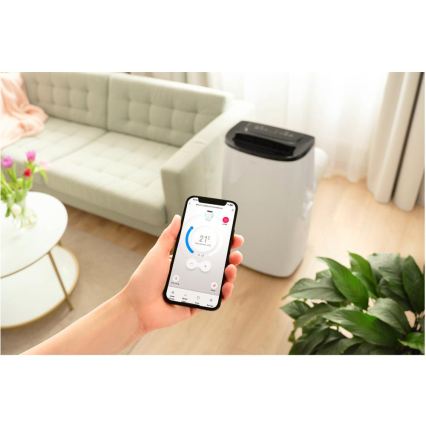 Sencor - Chytrá mobilní klimatizace 4v1 včetně kompletního příslušenství 1700W/230V 12000 BTU Wi-Fi bílá + dálkové ovládání