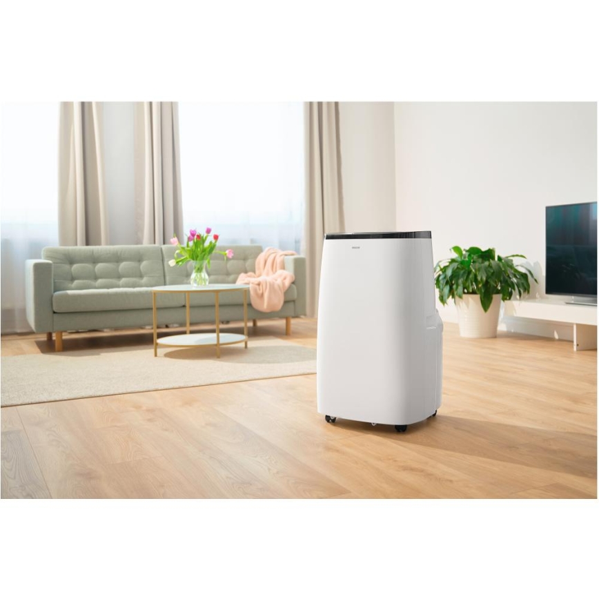 Sencor - Chytrá mobilní klimatizace 4v1 včetně kompletního příslušenství 1700W/230V 12000 BTU Wi-Fi bílá + dálkové ovládání
