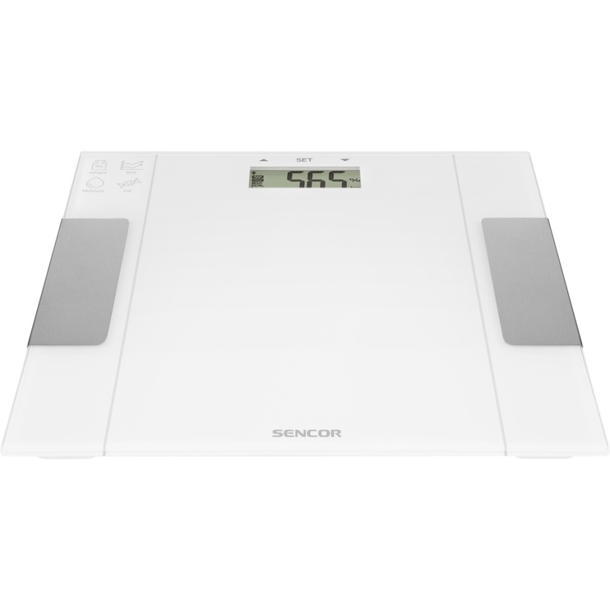 Sencor - Chytrá osobní fitness váha 1xCR2032 bílá