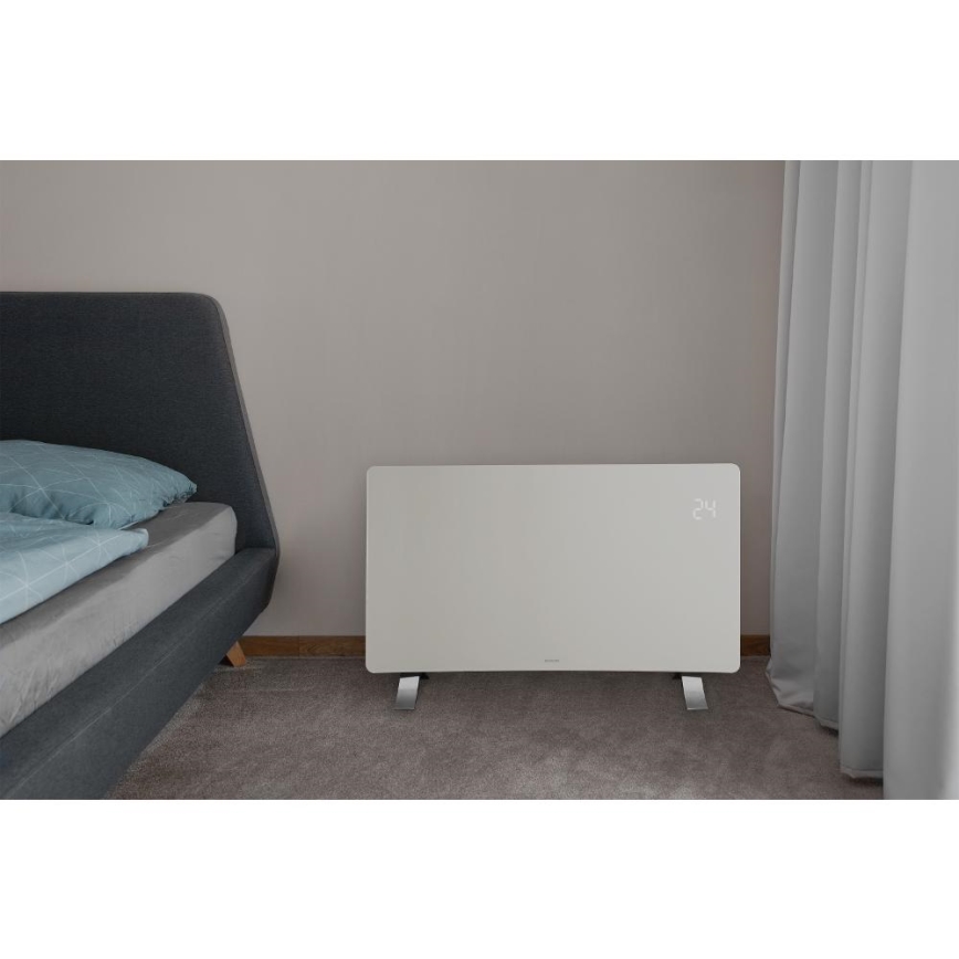 Sencor - Chytrý elektrický přímotop/konvektor 1200/2400W/230V IP24 Wi-Fi bílá