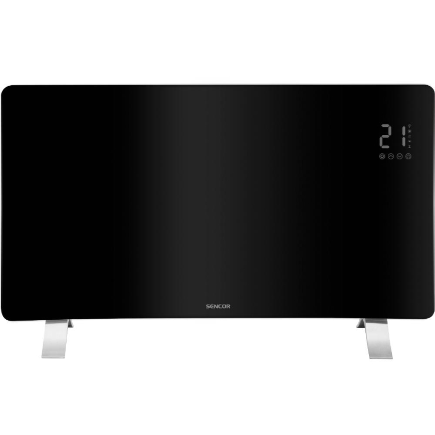 Sencor - Chytrý elektrický přímotop/konvektor 1200/2400W/230V IP24 Wi-Fi černá
