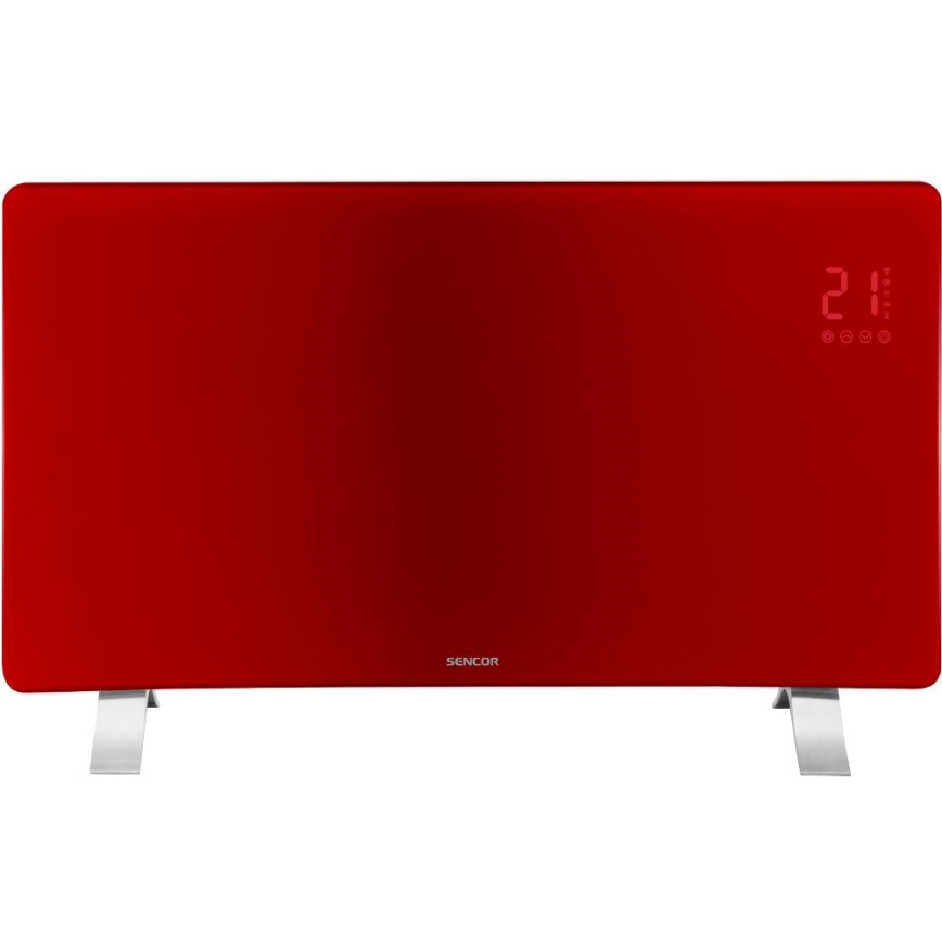 Sencor - Chytrý elektrický přímotop/konvektor 1200/2400W/230V IP24 Wi-Fi červená