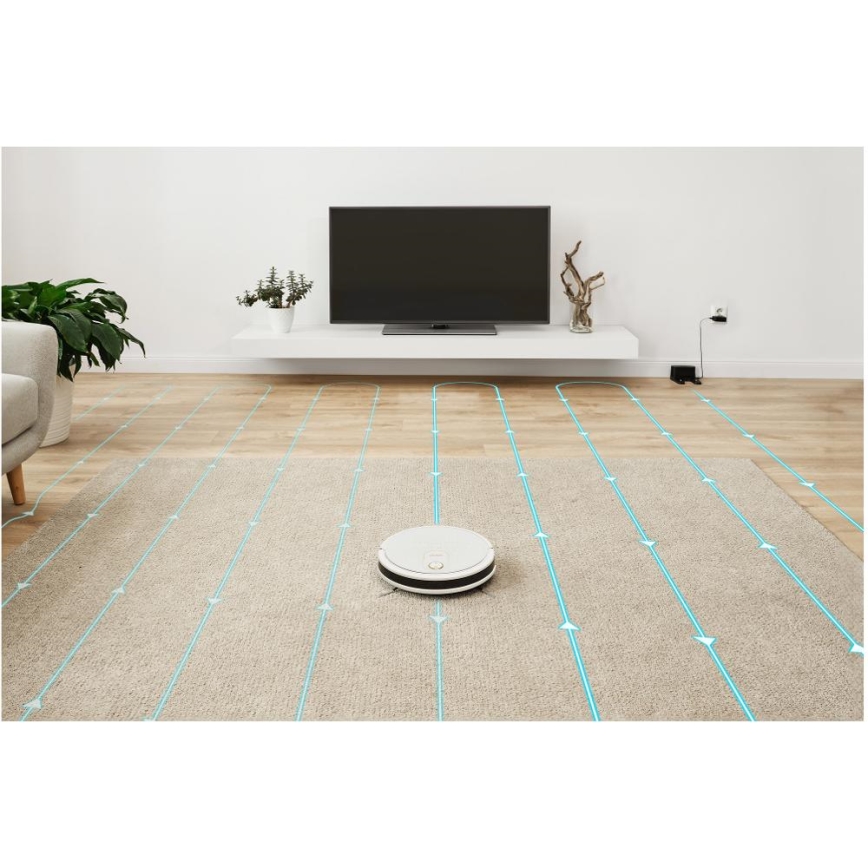Sencor - Chytrý robotický vysavač s mopem 2v1 28W/2600 mAh Wi-Fi bílá + dálkové ovládání