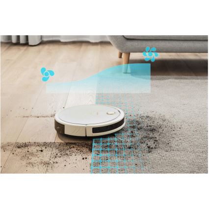 Sencor - Chytrý robotický vysavač s mopem 2v1 28W/2600 mAh Wi-Fi bílá + dálkové ovládání