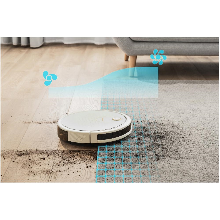 Sencor - Chytrý robotický vysavač s mopem 2v1 28W/2600 mAh Wi-Fi bílá + dálkové ovládání