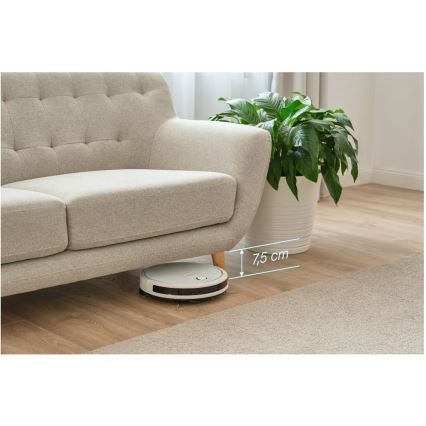 Sencor - Chytrý robotický vysavač s mopem 2v1 28W/2600 mAh Wi-Fi bílá + dálkové ovládání
