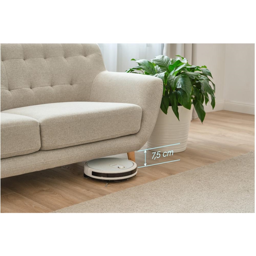 Sencor - Chytrý robotický vysavač s mopem 2v1 28W/2600 mAh Wi-Fi bílá + dálkové ovládání