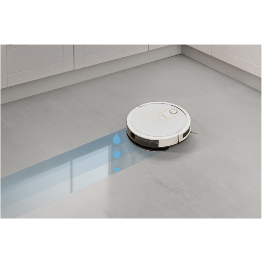 Sencor - Chytrý robotický vysavač s mopem 2v1 28W/2600 mAh Wi-Fi bílá + dálkové ovládání
