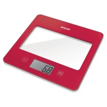 Sencor - Digitální kuchyňská váha 1xCR2032 červená