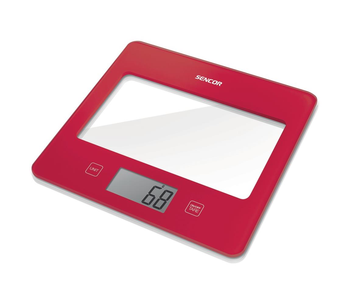 Sencor Sencor - Digitální kuchyňská váha 1xCR2032 červená FT0857