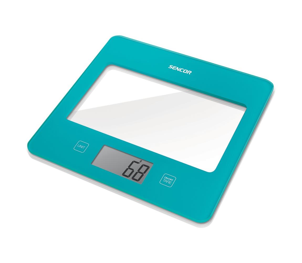 Sencor Sencor - Digitální kuchyňská váha 1xCR2032 tyrkysová 
