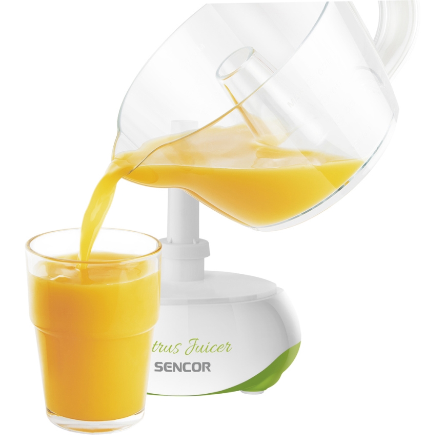Sencor - Elektrický lis na citrusy 0,7 l 40W/230V bílá/zelená