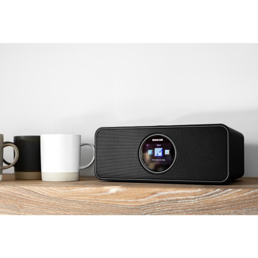 Sencor - Internetové rádio 14W/5V Wi-Fi + dálkové ovládání