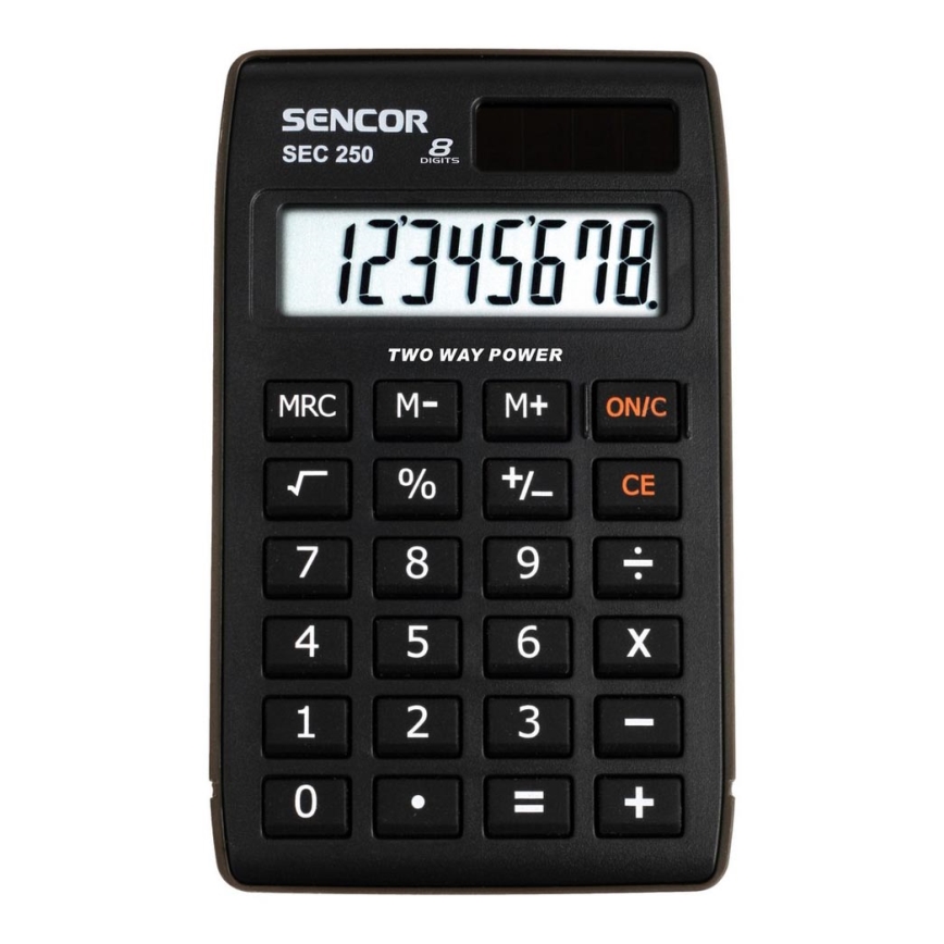 Sencor - Kapesní kalkulačka 1xLR1130 černá