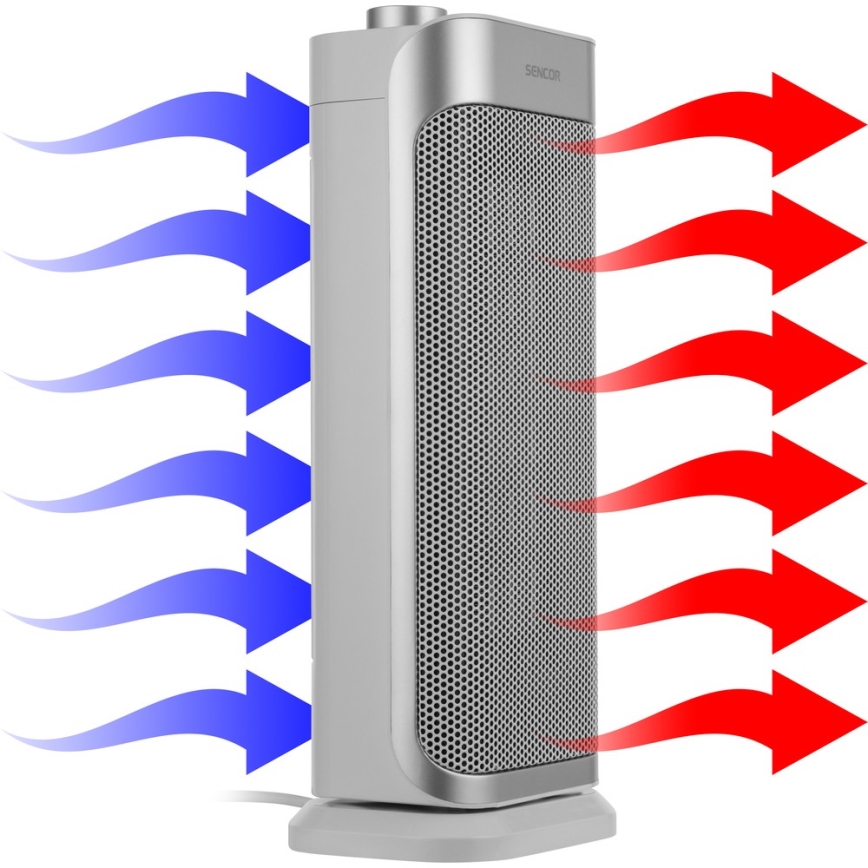Sencor - Keramický ventilátor s topným tělesem a termostatem 1000/2000W/230V