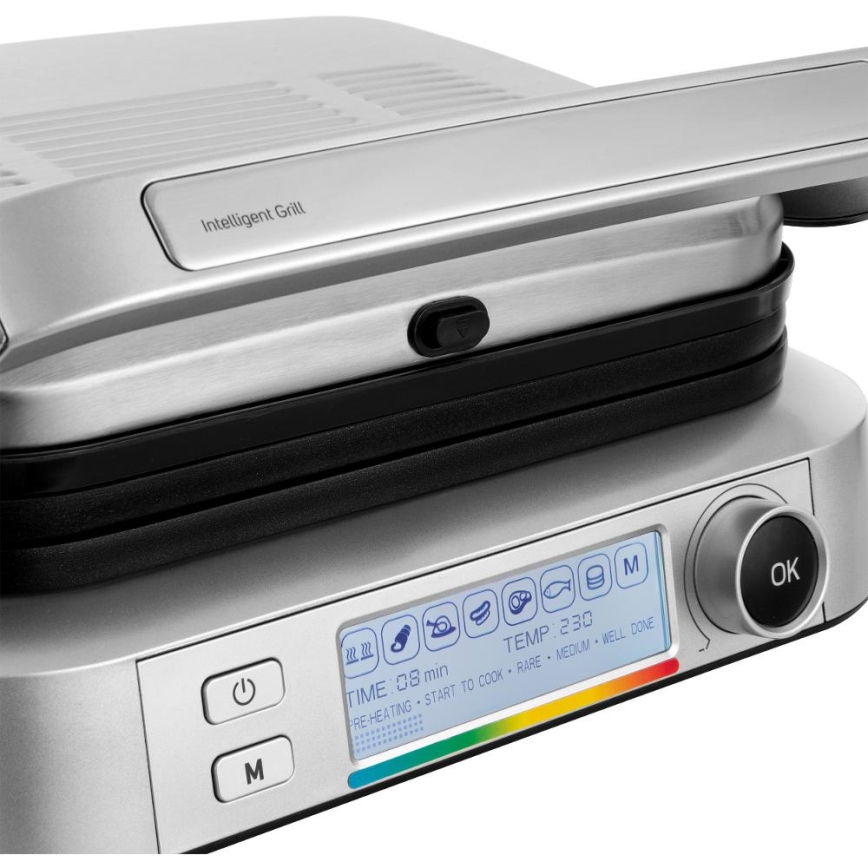 Sencor - Kontaktní gril 2100W/230V matný chrom
