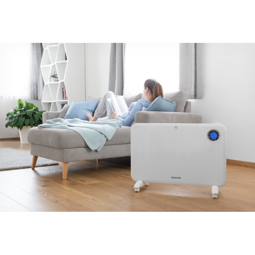 Sencor - Konvekční ohřívač s LCD displejem a termostatem 750W/1500W/230V IP24