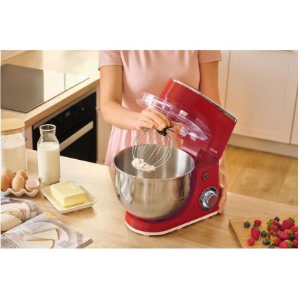 Sencor - Kuchyňský robot s nerezovou mísou 1300W/230V červená