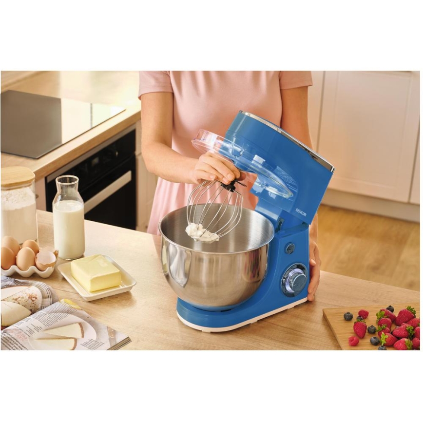 Sencor - Kuchyňský robot s nerezovou mísou 1300W/230V modrá