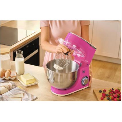 Sencor - Kuchyňský robot s nerezovou mísou 1300W/230V růžová