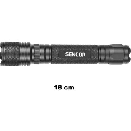 Sencor - LED Hliníková svítilna LED/5W/6xAAA IP44 černá