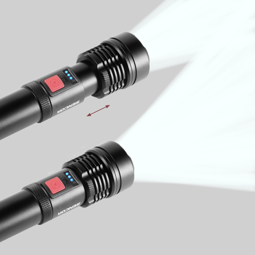 Sencor - LED Nabíjecí hliníková svítilna LED/5W/2200 mAh IP44