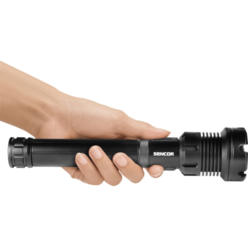 Sencor - LED Nabíjecí hliníková svítilna s funkcí powerbanky LED/10W/4400 mAh 2000 lm IP44