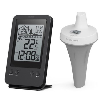 Sencor - Měřící stanice s bezdrátovým bazénovým plovoucím senzorem 2xAA + 2xAA IPX7