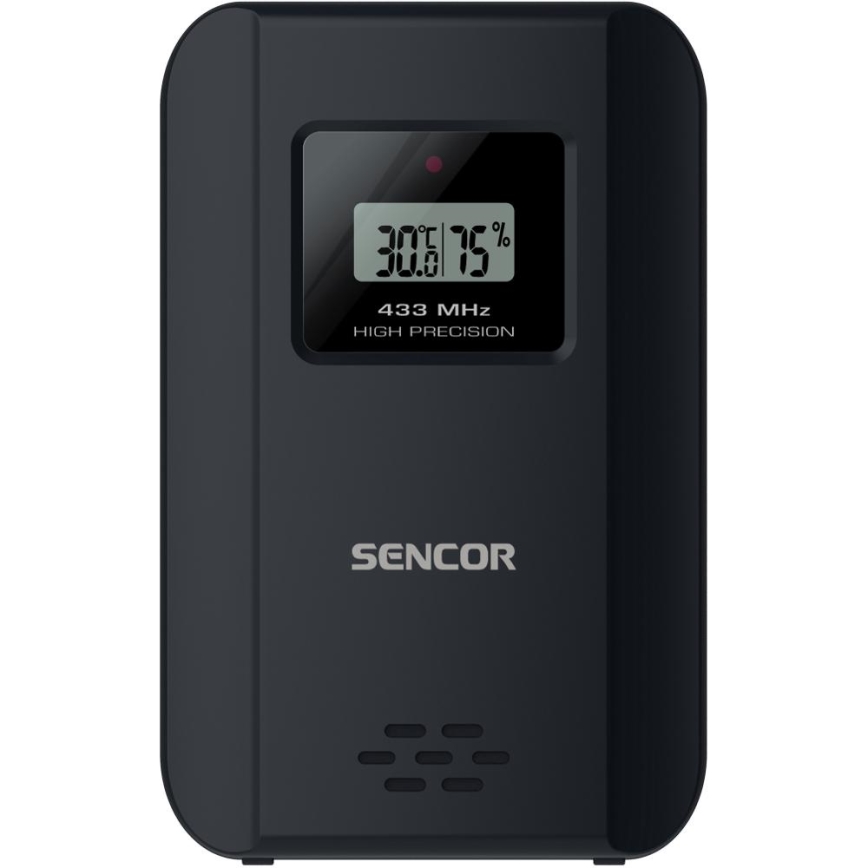 Sencor - Meteostanice s barevným LCD displejem a budíkem 3xAAA + 2x AA černá