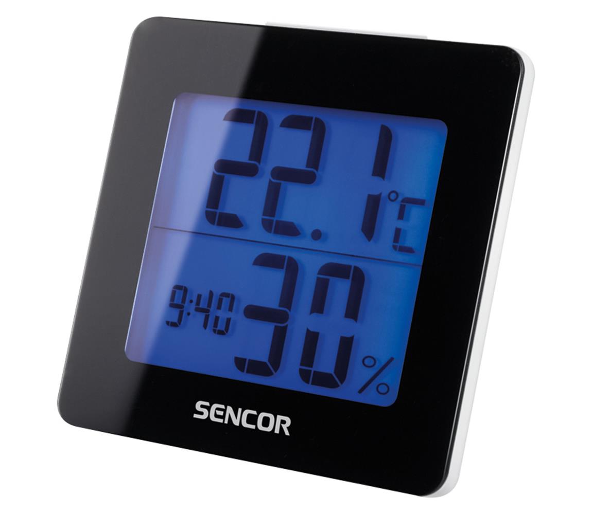 Sencor Sencor - Meteostanice s LCD displejem a budíkem 1xAA černá FT0109
