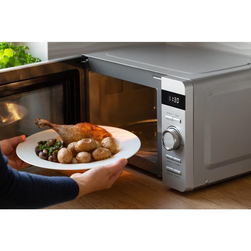 Sencor - Mikrovlnná trouba 800W/230V 17 l stříbrná