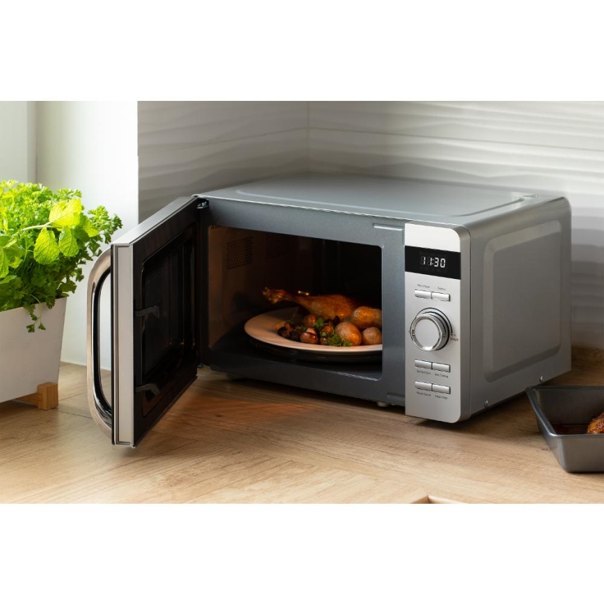 Sencor - Mikrovlnná trouba 800W/230V 17 l stříbrná