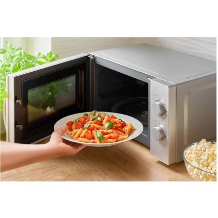 Sencor - Mikrovlnná trouba s funkcí grilu 700W/1000W/230V 20 l matný chrom