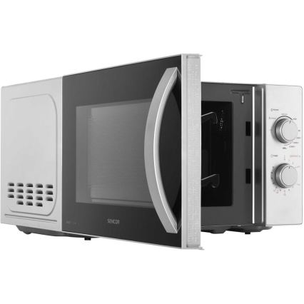 Sencor - Mikrovlnná trouba s funkcí grilu 700W/1000W/230V 20 l matný chrom