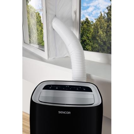 Sencor - Mobilní klimatizace s LED displejem 3v1 1000W/230V 9000 BTU černá + dálkové ovládání