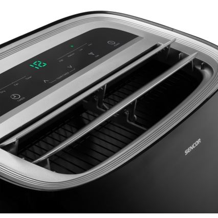 Sencor - Mobilní klimatizace s LED displejem 3v1 1000W/230V 9000 BTU černá + dálkové ovládání