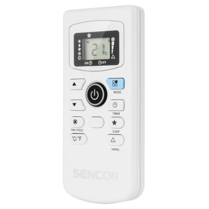 Sencor - Mobilní klimatizace s LED displejem 3v1 1000W/230V 9000 BTU černá + dálkové ovládání