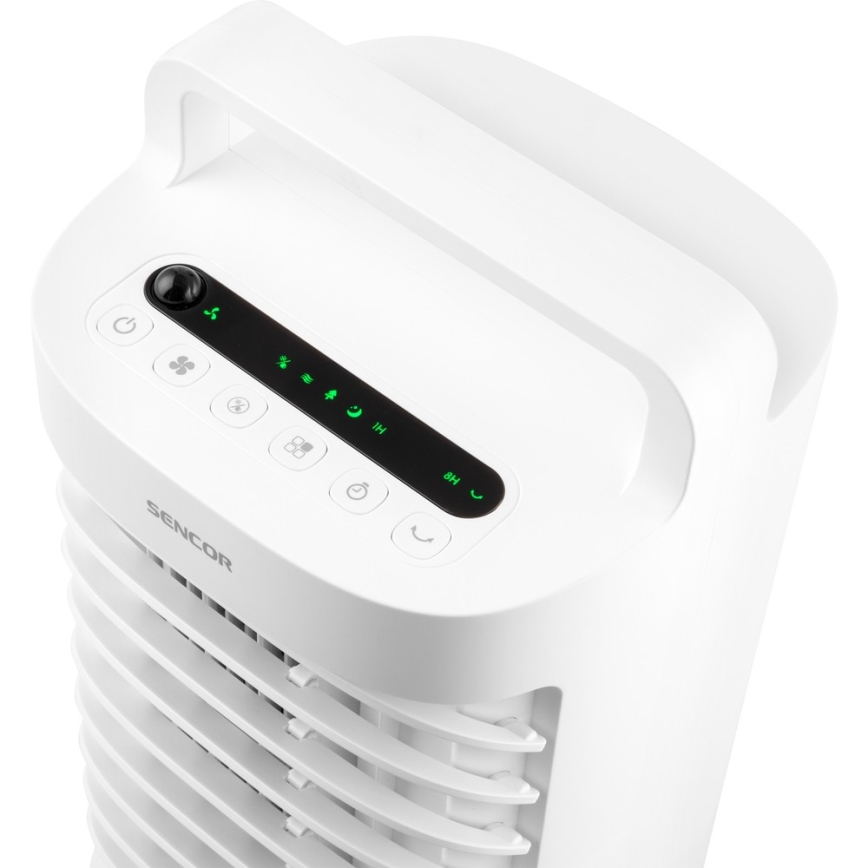Sencor - Mobilní ochlazovač vzduchu s LED displejem 3v1 45W/230V bílá + dálkové ovládání