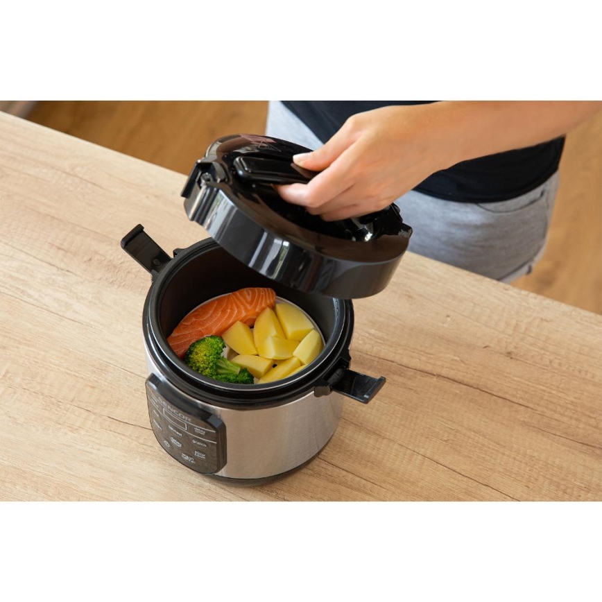 Sencor - Multifunkční rýžovar 350W/230V 0,6 l nerez/černá