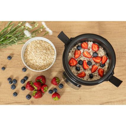 Sencor - Multifunkční rýžovar 350W/230V 0,6 l nerez/černá