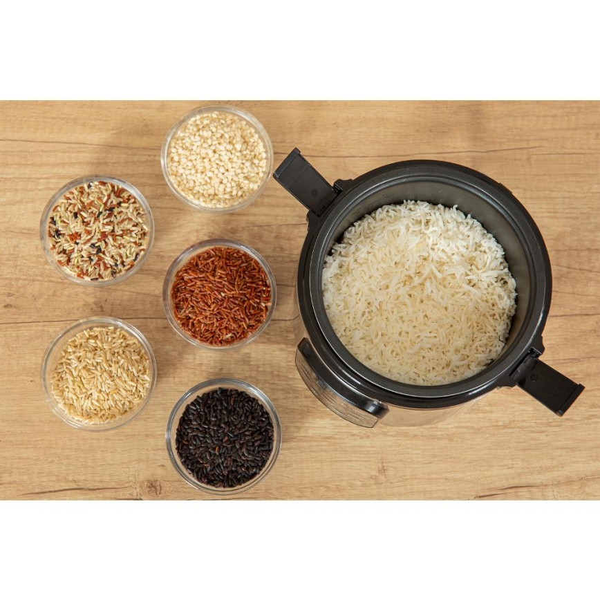 Sencor - Multifunkční rýžovar 350W/230V 0,6 l nerez/černá
