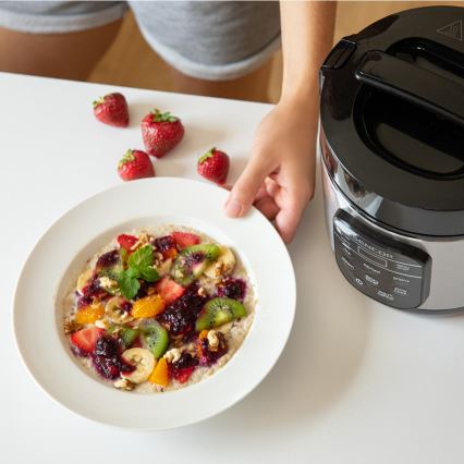 Sencor - Multifunkční rýžovar 350W/230V 0,6 l nerez/černá