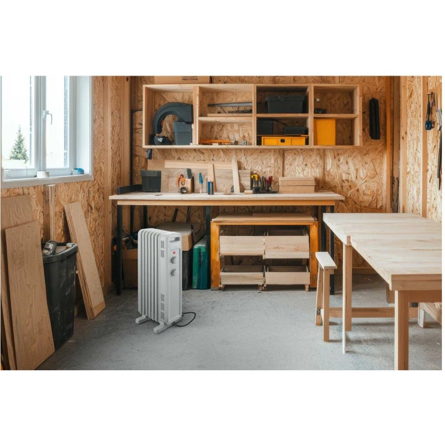 Sencor - Olejový ohřívač s 7 žebry 600/900/1500W/230V bílá